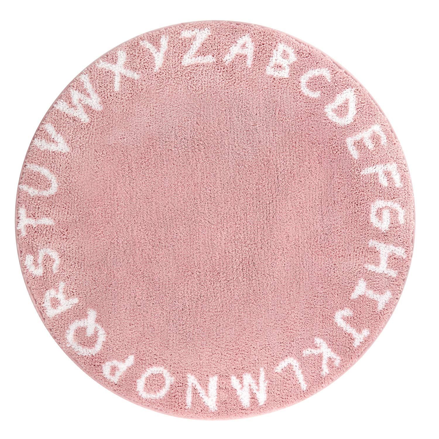 Amazon.com: Lahome ABC Pink Round Rug for Girls Bedroom - 3ft